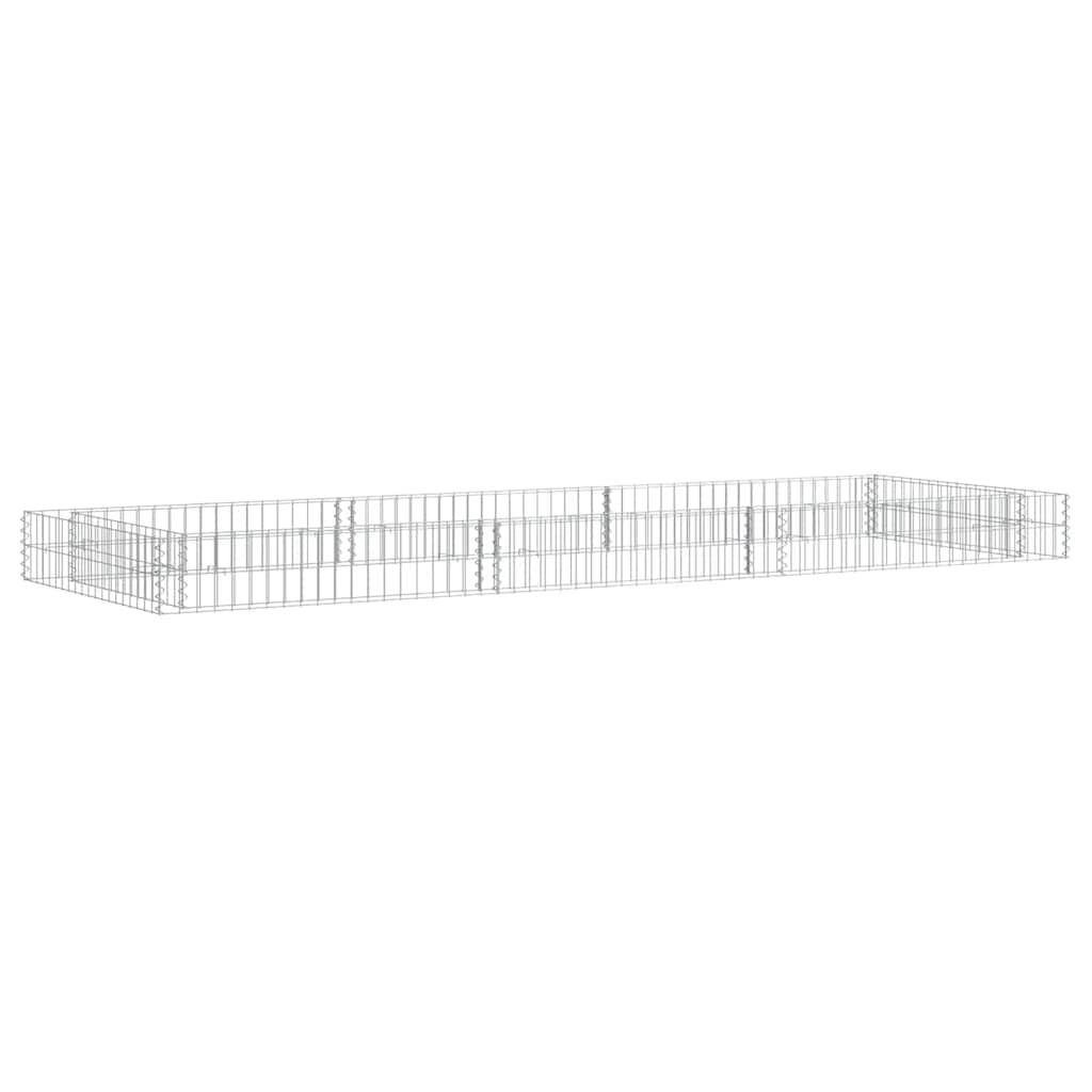 Vidaxl Podwyższona Donica Gabionowa, Galwanizowana Stal, 300X100X20 Cm