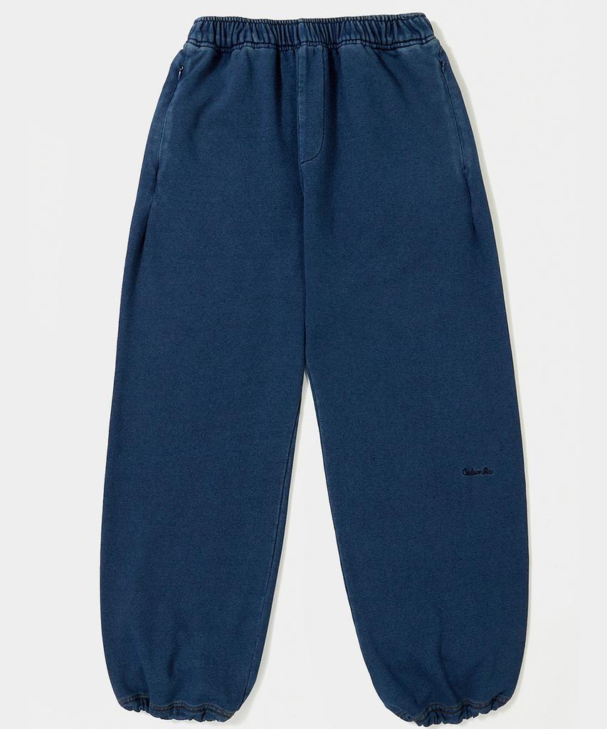 COLUMBIA UNIVERSITY Tiny Script Denim Terry Loose Sweatpants Midnight Denim