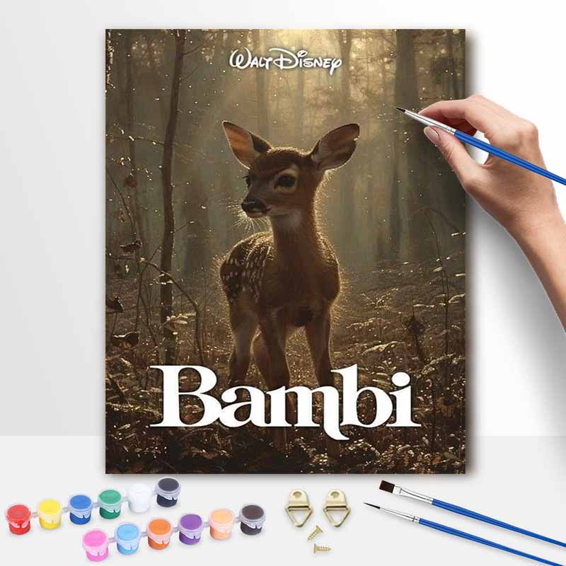 Disney Bambi Deer Forest Oil Painting Kit Home Decor Gift