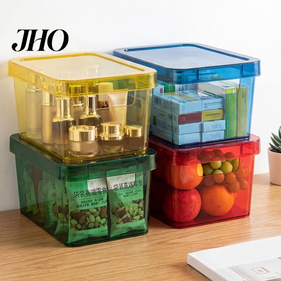 Easy View Storage Box Moisture-Proof with Lid Design Clear Sealed Container Stackable Organizer Durable Plastic for Home Use Freshness
