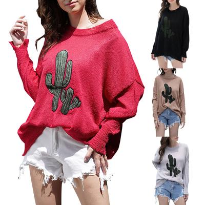 Женский осенне-зимний свитер с круглым вырезом, женские топы, свободный, большого размера, модный вязаный кардиган