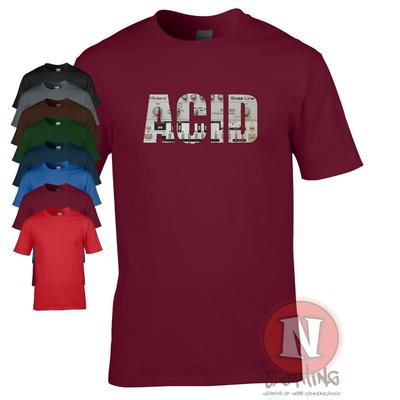 ACID TB303 футболка хаус-музыка футболка клуб олдскул диджей рейв басовая линия