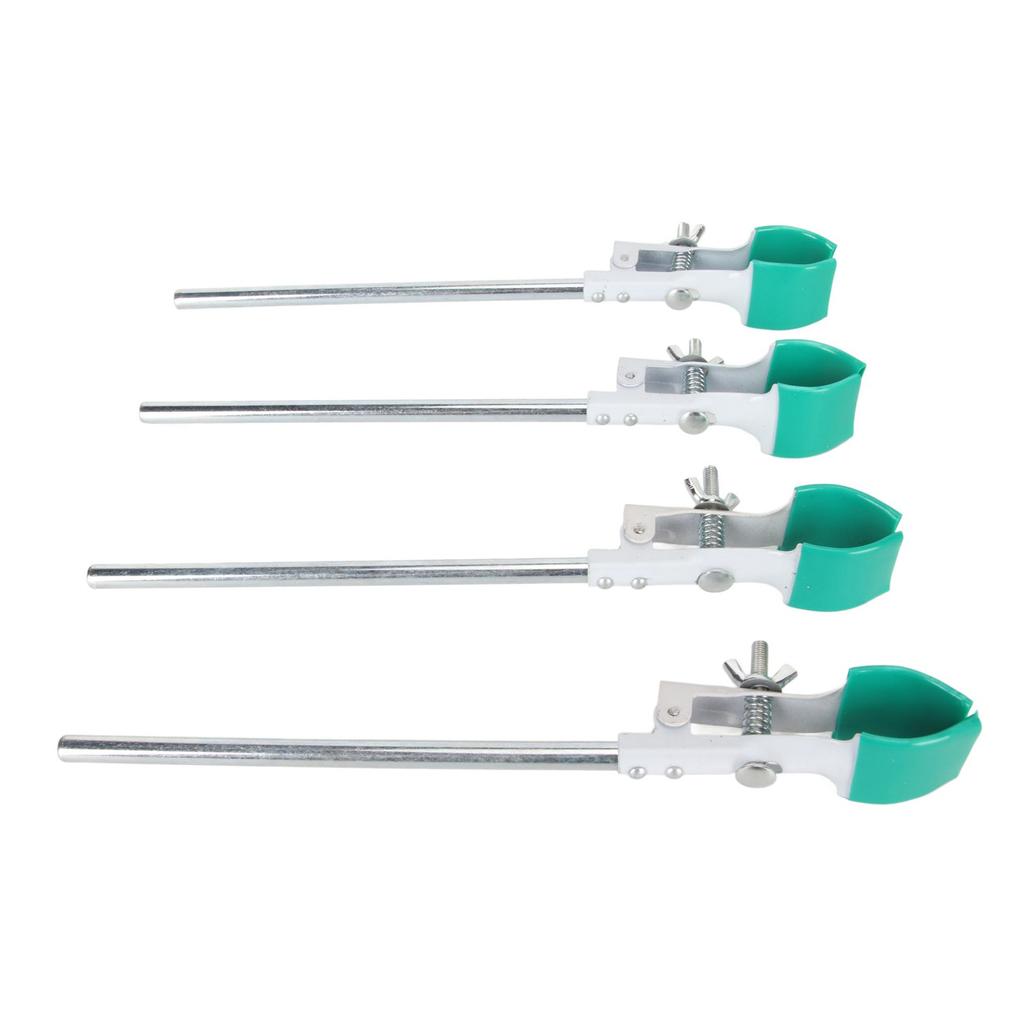 4Pcs Laboratory Clamp Retort Prong Jaw 2 Finger Width Adjustable Rubber Jaws Labs Clamp