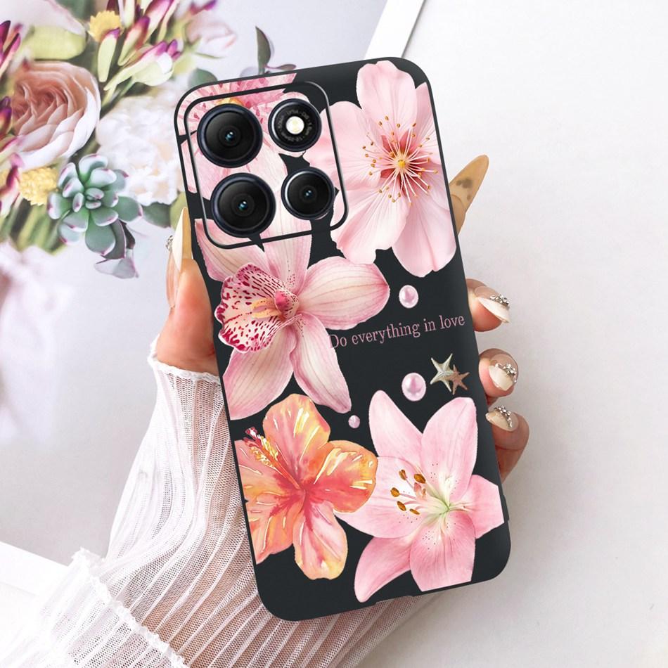 For Motorola Moto G86 Power Cute Flower Butterfly Cat Painted Case For Moto G86 G86Power Black Silicone Soft Phone Cases
