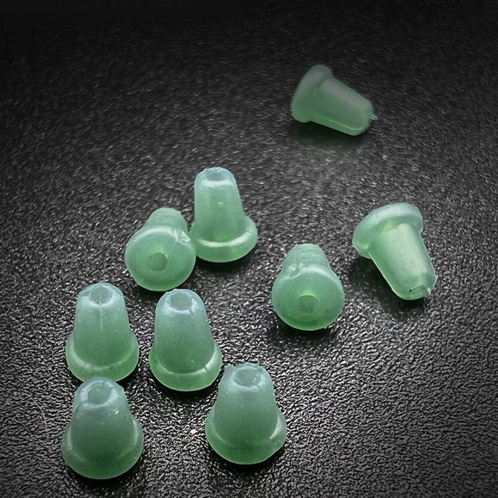 50pcs Fishing Accessories Hook Stop Beads Hair Rig Bait Screws Swivel Rings Stoppers For Carp Terminal Tackle Fixator