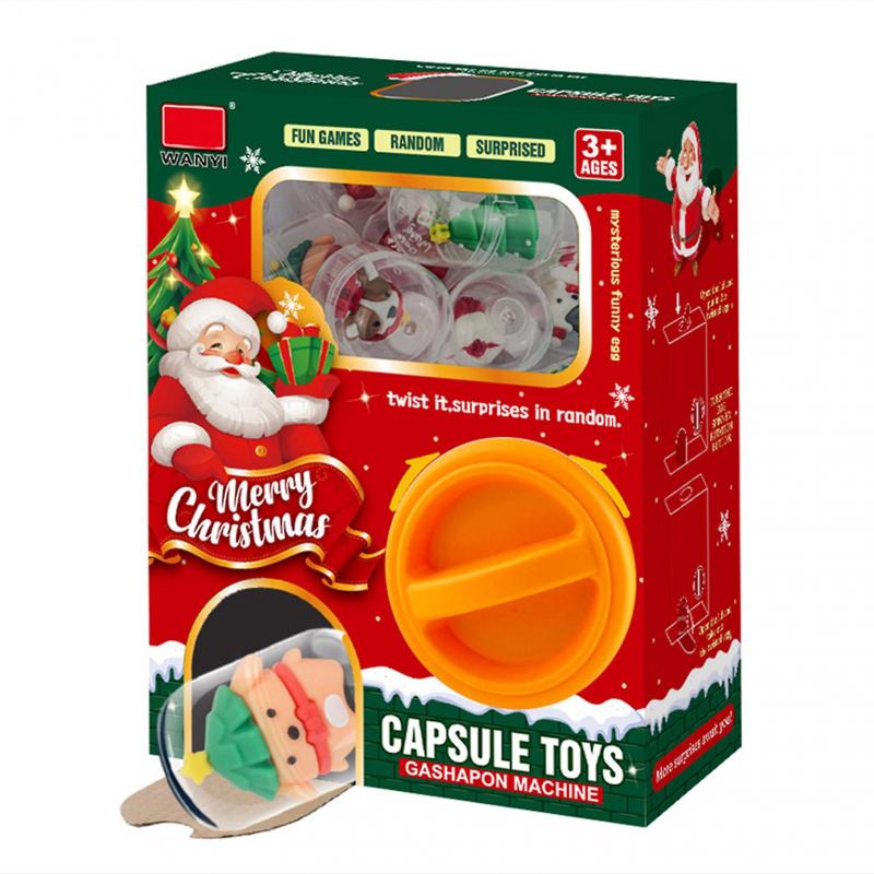 Chirstmas Capsule Machine with Small Toy Parent-Child Interaction Game Toy Gift for Birthday Chirstmas