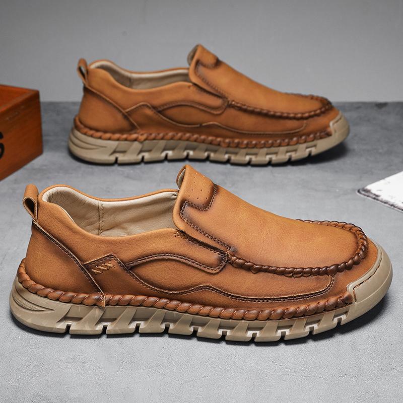 Модные лоферы большого размера, кожаная обувь ручной работы, 2024, новая осенняя мужская обувь, повседневная обувь, мужская обувь из натуральной кожи