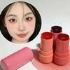 Kua Jing Qin Cai Двусторонний гелевый стик-румяна: Осветление щек и губ, Высокая пигментация, Естественный румянец, Сияющее покрытие
