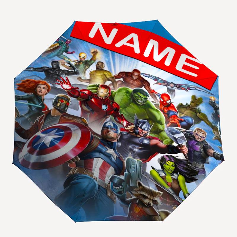 Personalized Name M-Marvel Print Umbrella - Automatic Open/Close, Eight-Rib Durable Frame, Automatic Folding Umbrella