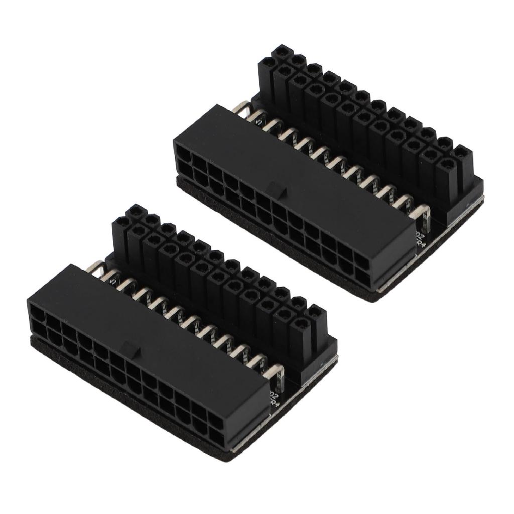 2PCS ATX 24 Pin 90 Degree адаптер материнская плата 24Pin Female to 24Pin Male 90 Degree Extension Connect