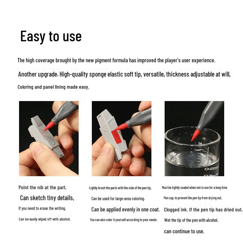 DSPIAE Despai Water-based Soft Tip Pen for Military Models - Base & Metallic Colors for Coloring & Touch-ups