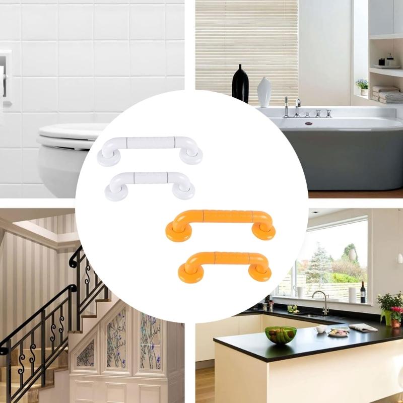 Stainless Steel Shower Handrail with Glowing Features 500 Pound Weight Bearing Antislip Grip for Bathing Safety