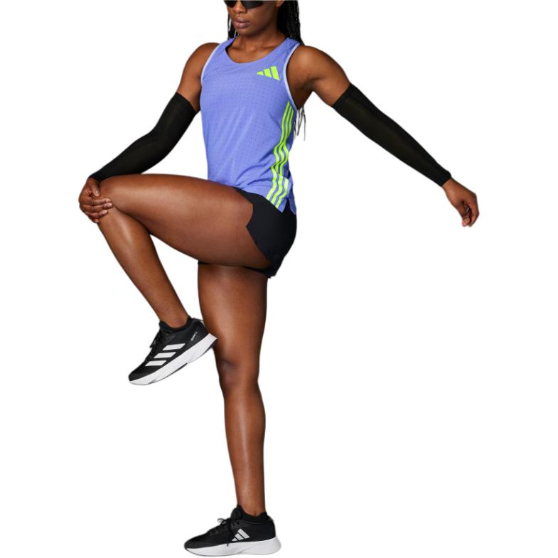 Adidas Adizero Беговая майка Мягкий удобный дышащий спортивный жилет Женские топы Синий IT4561