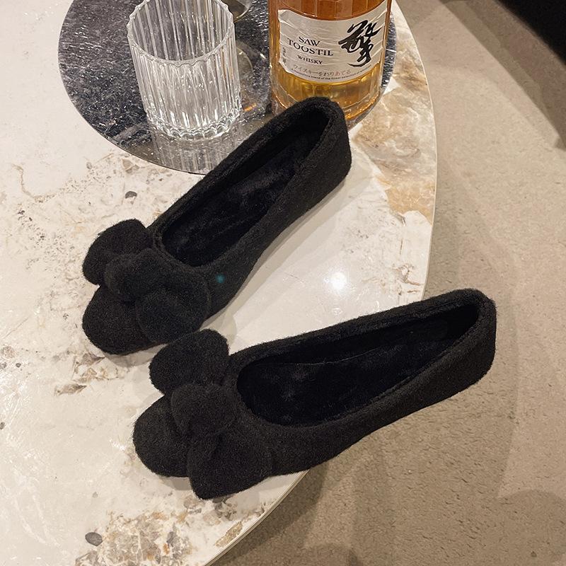 Модные мокасины большого размера из овечьей шерсти для женщин, вьющиеся овечьи меховые балетки, женские теплые плюшевые лоферы, зимние хлопковые туфли, женские пушистые зимние сапоги