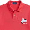 Polo Ralph Lauren Футболка поло Ss25 Однотонная Хлопковая В рубчик Короткий рукав Детские топы Красный CWPOKNIY8021380-600