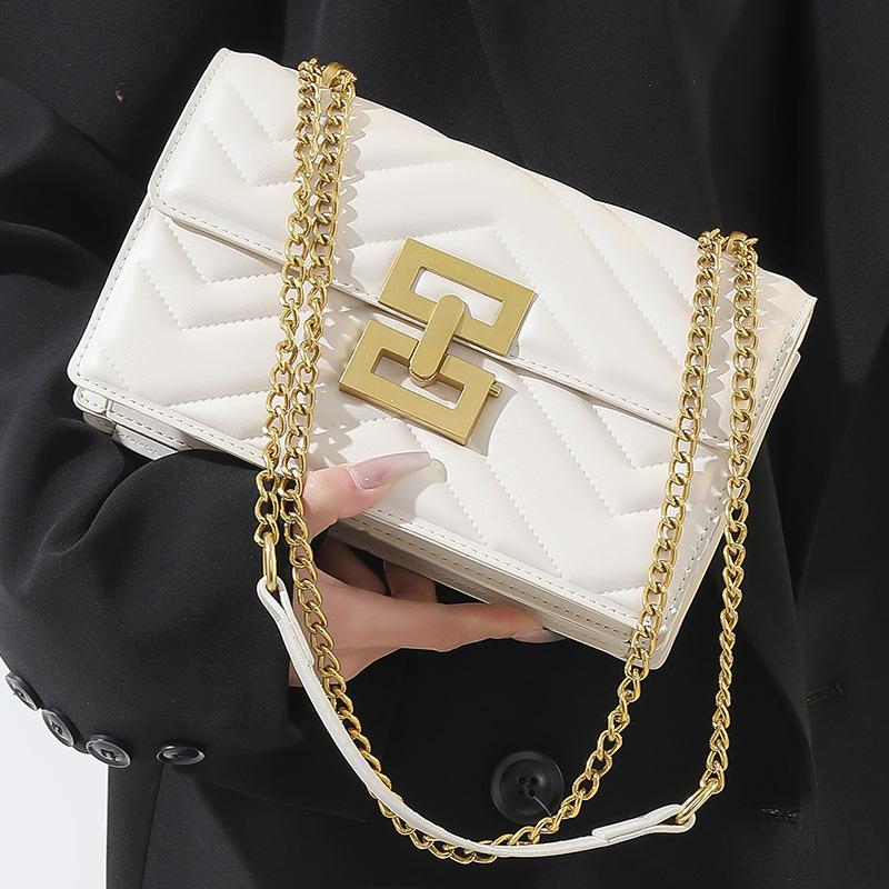 Маленькая квадратная сумка Женская высококлассная универсальная нишевая сумка-цепочка Ромбовидная сумка через плечо