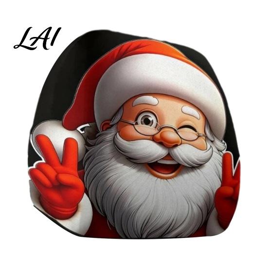 Stretchy Headrest Covers for Cars Christmas Car Cover Santa Claus Head Rest Sleeve Funny Soft Polyester Seat Pillow Protector Cars Suvs Universal