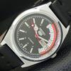 5 AUTOMATIC VINTAGE REFURBISHED 6309A JAPAN MENS BLACK WATCH A440776-4 Sk-a440776