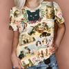 Футболка размера XL-7XL с принтом в виде животных, женская футболка с коротким рукавом, футболки больших размеров для мужчин