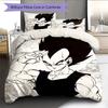 Вегета Dragon Ball Мультяшный узор Постельное белье Домашний декор Подарок на день рождения (1 пододеяльник + 2 наволочки, без наполнителя)