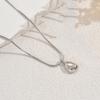 Geometric Light Luxury Women's Necklace Niche Ring Water Drop Design Simple Long Clavicle Chain Popular Necklace Women