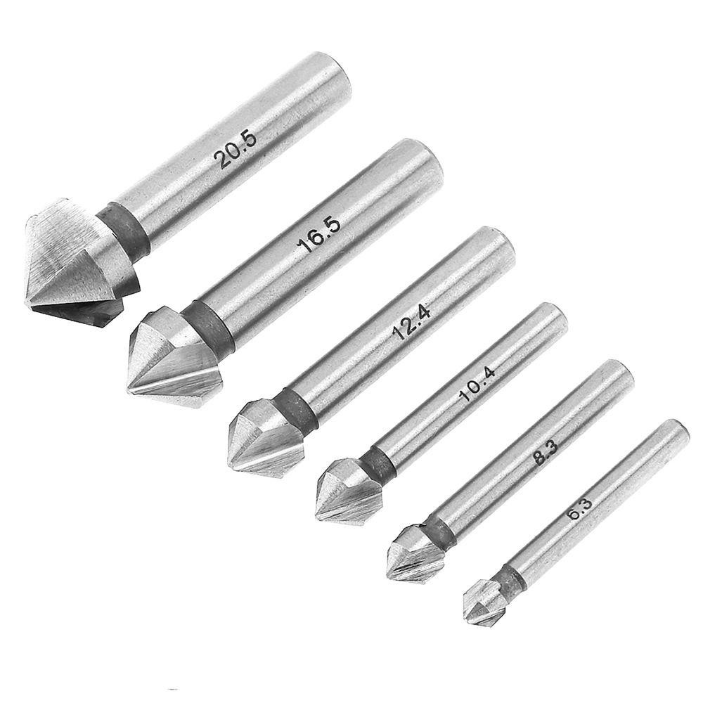 90 Degree Hard Metals 3 Flute Cutter Tool Hand Power Tools Countersink Drill Bit Three Edge Chamfer