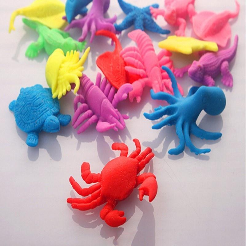 New 10pcs/lot Ocean Animal Growing Funny Toy Marine Biology Toys Sea Animals Toy