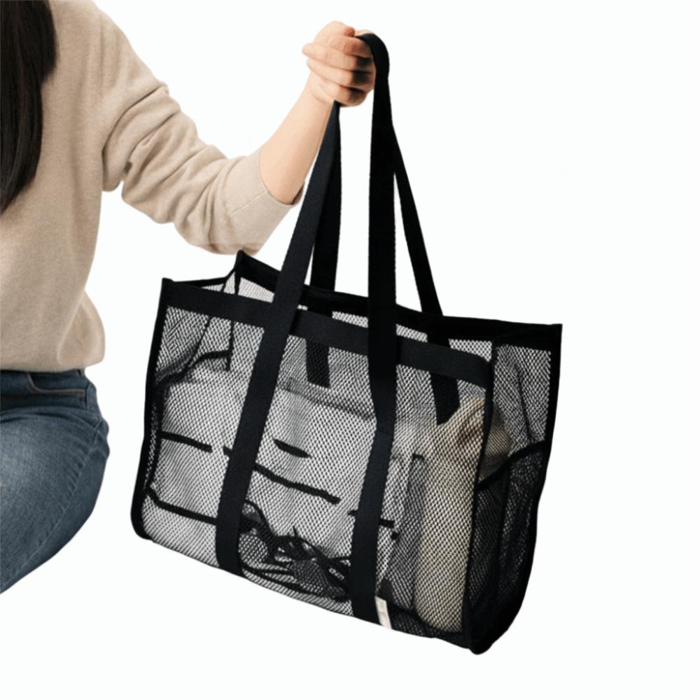 Quick Dry Large Capacity Storage Bag Ultra Light Foldable Swim Dive Net Bag Mesh Material Beach Bag Swim
