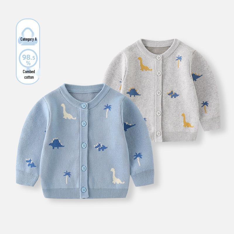 2025 Boys' Autumn Knit Cardigan: Stylish Children's Wool Sweater Jacket