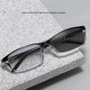 Small Rectangle Frame Pochromic Reading Glasses Gradient HD Lenses Anti-blue Light UV Protection Presbyopia Glasses To +4.0