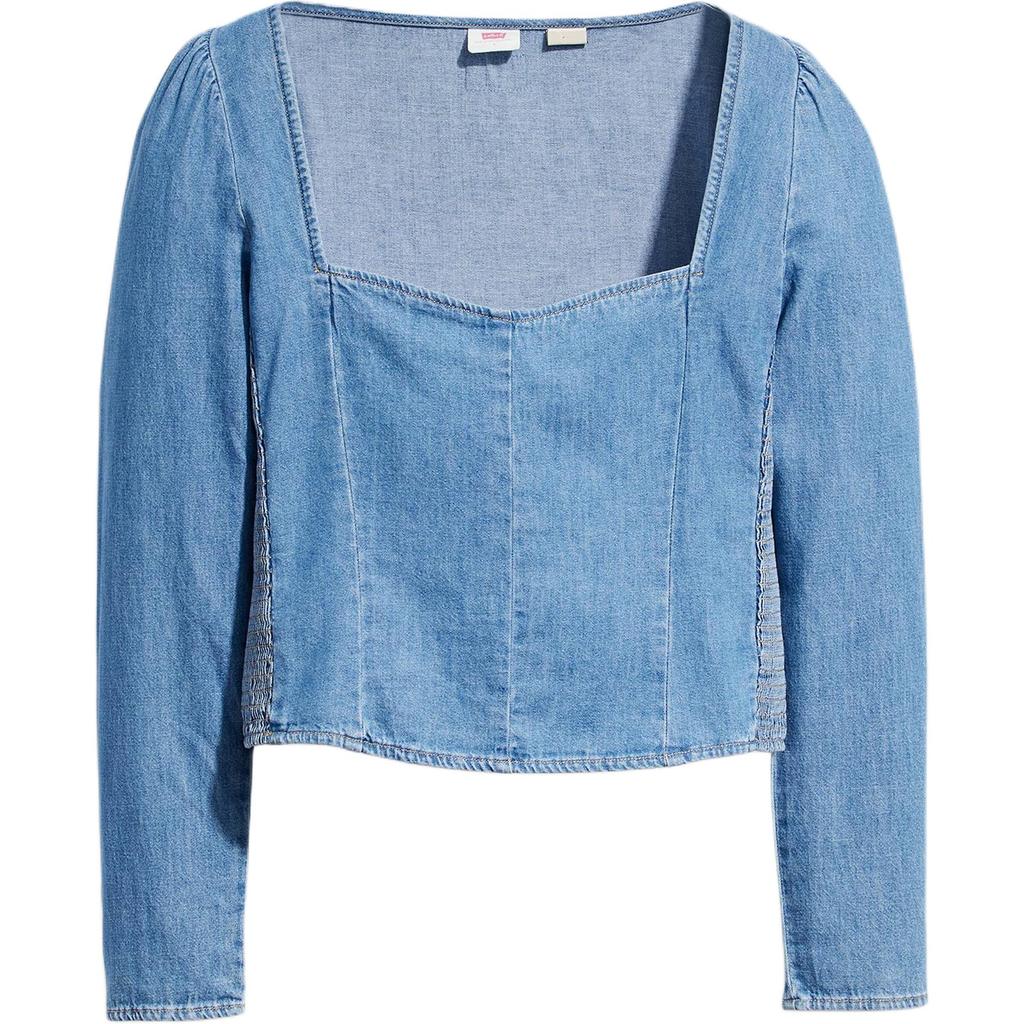 Levis Модная Повседневная Приталенная Универсальная Рубашка с Длинным Рукавом Женские рубашки A76240001