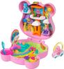Игровой набор Polly Pocket x Care Bears с куклой, игрушечным транспортным средством и тематическими дорожным и партнерским компактами и аксессуарами, игрушка,