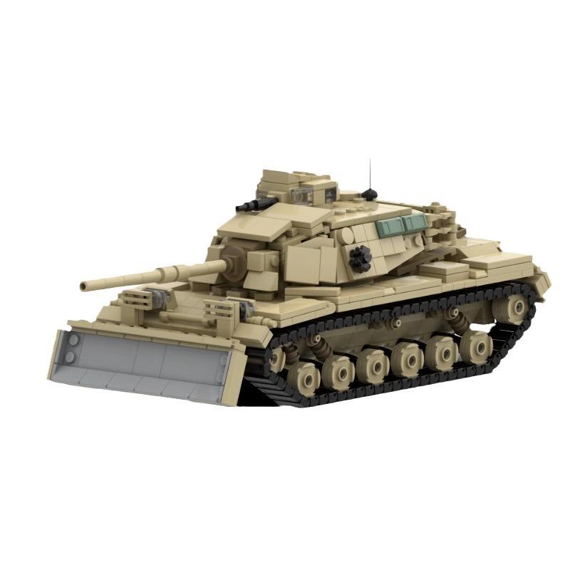 Совместимый с конструктором 166141 Barton M60A1 Танк Модель из строительных блоков, Детская головоломка-конструктор