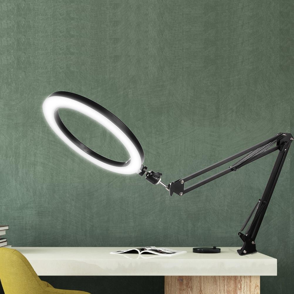 Светодиодная лампа для татуировки и нейл-арта, сменная головка, прямая трансляция фотографий, кольцевая световая головка (18 Вт‑26 см)