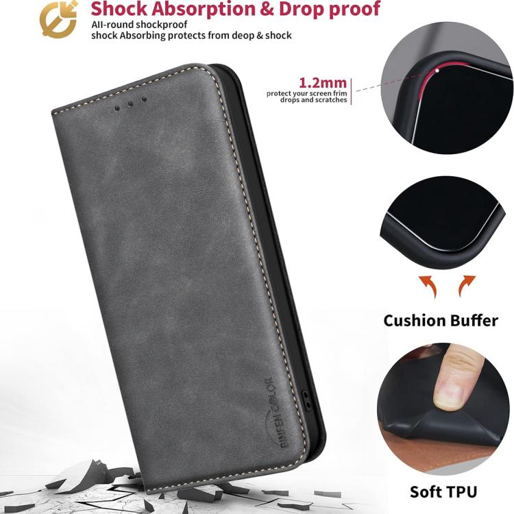 Calfskin Texture Magnetic RFID Blocking Flip Vegan Leather Wallet Phone Case Card Slot Shockproof Protective Cover For Sony Xperia 1 VIII