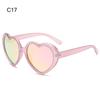 Солнцезащитные очки ярких цветов в форме сердца для вечеринок, пляжные солнцезащитные очки в форме любви для женщин