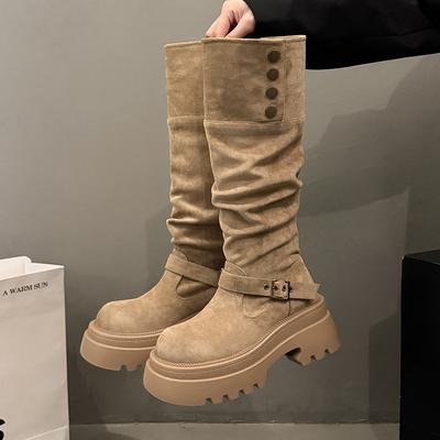 Тонкая женская мода не устающие ноги толстая подошва увеличивающая рост мягкая эластичная удобная амортизация противоскользящие повседневные спортивные ботинки