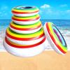 1pcs Thickened Inflatable Rainbow Swimming Ring Adult Children Summer Water Sports Safe Floating Swimming Pool Beach Toys