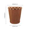 Woven Trash Can Rattan Basket Storage Multipurpose Living Room Laundry Hamper with Lid Boho Decor