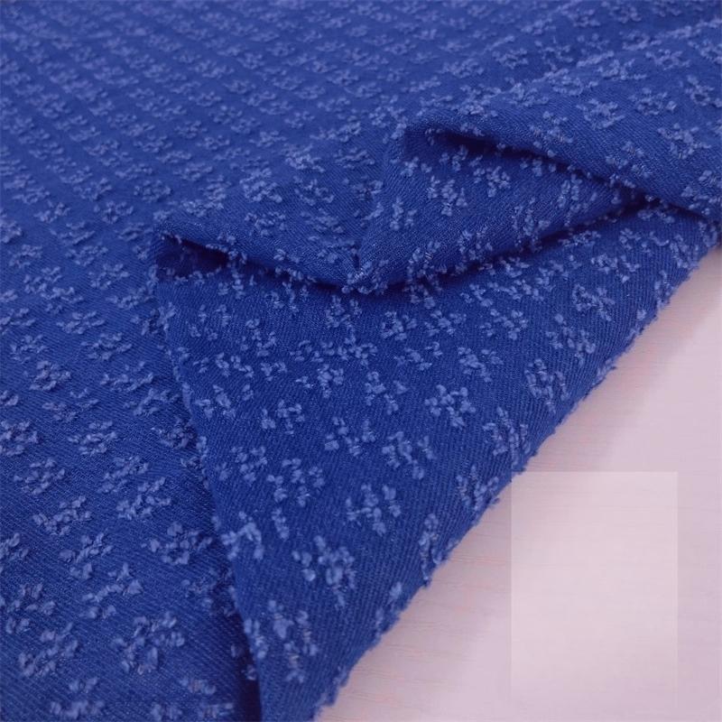Washed Pure Cotton Denim Jacquard Fabric Vintage Crochet for Diy Sewing Jacket Shirt Dress Clothing Design Fabrics Cloth