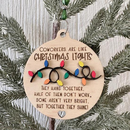 Дружественное украшение, деревянная рождественская елка, подвесное украшение, кулон «Дружеская связь», подарок в знак признательности