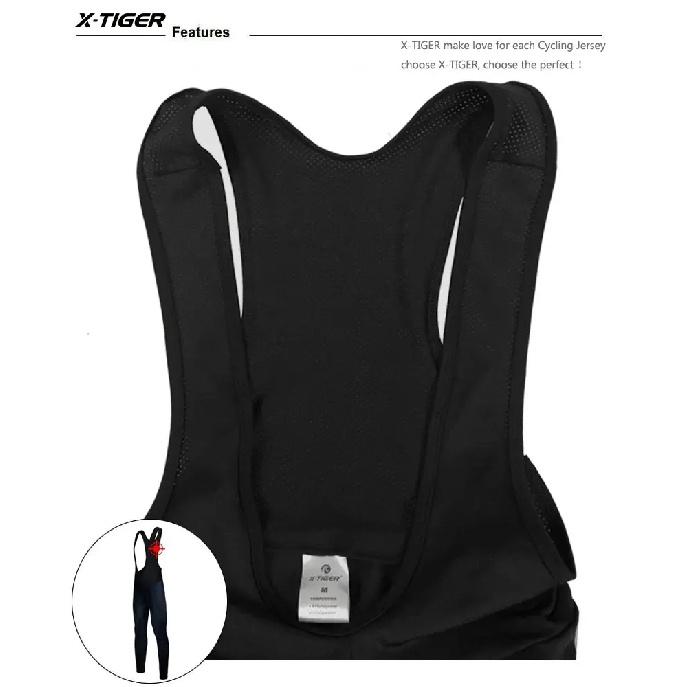 X-Tiger Whole Black 5D GEL Pad Pro Cycling Bib Pants MTB Bike Cycling Trousers Anti-sweat Quick-Dry Mountian Bike Bib Pants