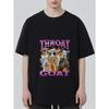 Black T Shirt with Throat Goat Graphic Print and Goats Pattern for Casual Wear