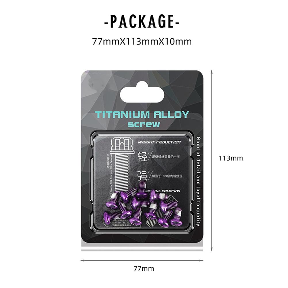 12 шт. Болты ротора дискового тормоза M5x10мм Велосипедные запчасти MTB Горный велосипед Тормозные винты