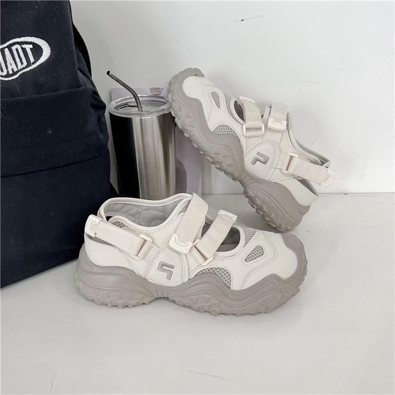 Модные сандалии на толстой подошве Baotou Hollow Outdoor Summer New Mesh кроссовки для бега на пляже спортивная обувь для бега повседневные кроссовки