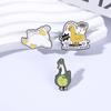 Xiaomi Duck Cosplay Wearing Dinosaur Costumes Enamel Pin Quack! Ugly Ducking Superior By Nature Tired As Duck Brooch Badge Jewelry Gift
