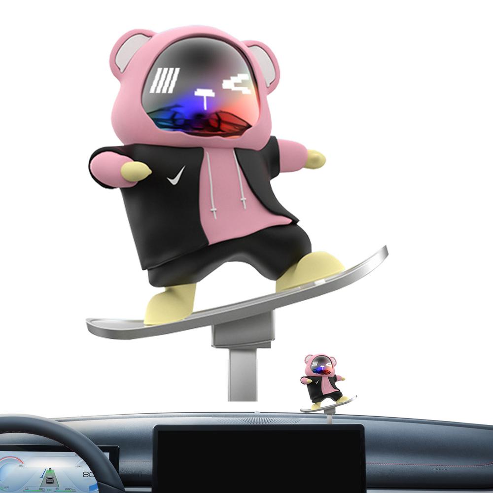Автомобильный автоматический скользящий скейтборд медведь милый мультяшный скутер центральная консоль украшения креативные аксессуары для украшения автомобиля