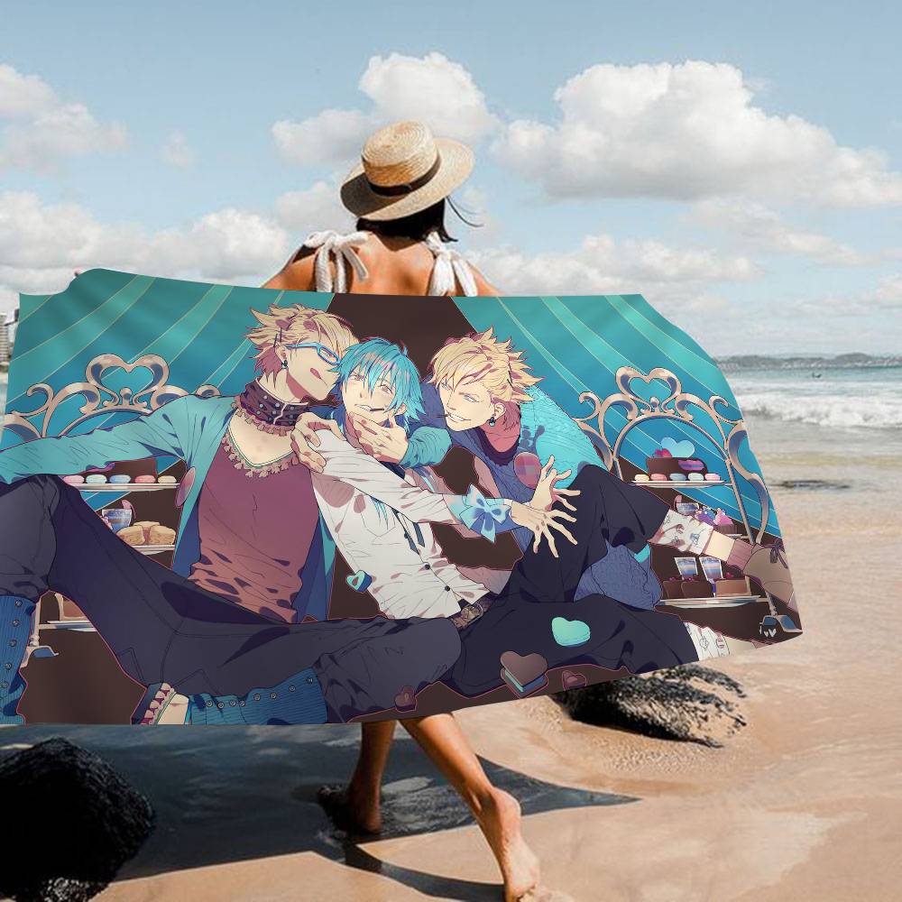 BL Game D-Dramatical M-Murder Anime Beach Swimming Towel Soft Absorbent Washcloth Children's Gifts for Kids Travel Camping Gym