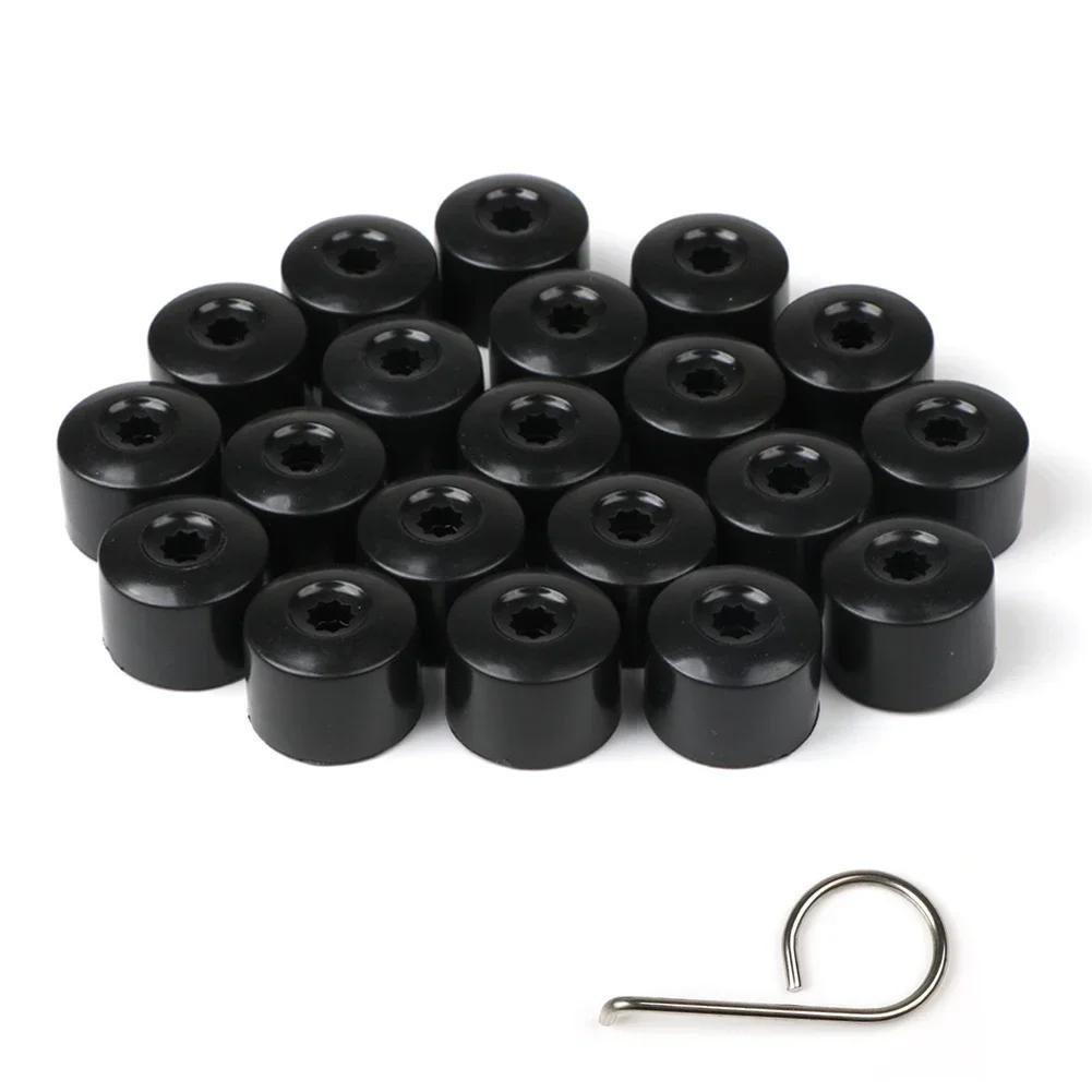 20Pcs for VW Tiguan Golf MK5 Passat B7 Wheel Tire Hub Cap Nut Bolt Cover Rim Tyre Screws Plugs Studs Car Decorations Accessories