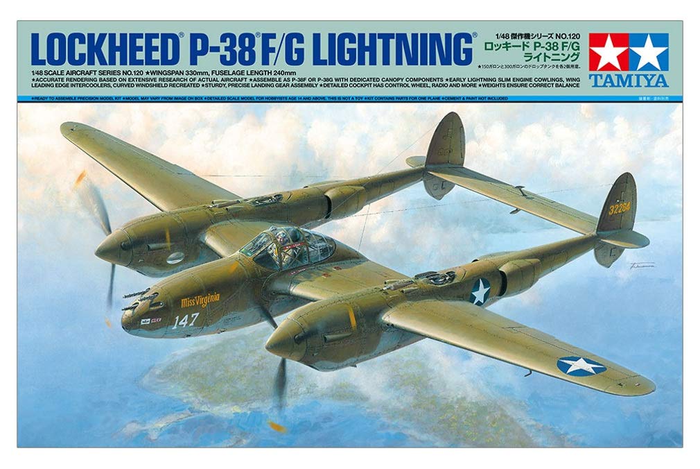 Tamiya Пластиковая модель Lockheed Lightning серии Masterpiece 61120 1/48 № 120 P-38F/G